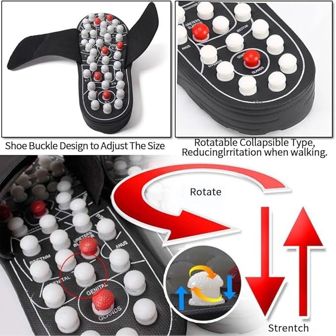 Message Slippers, Rotating Acupressure Foot Massager